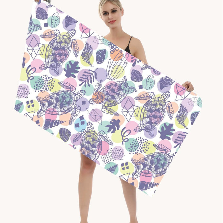 Multifunctional beach towel in creative mandala design Kalsten