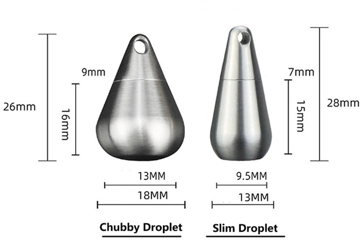 Kalsten | Titanium Droplet Mini Pill Box - Waterproof Travel Case