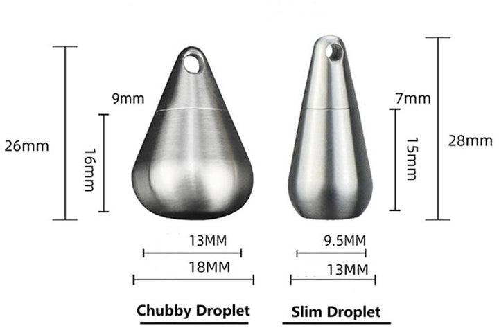 Kalsten | Titanium Droplet Mini Pill Box - Waterproof Travel Case