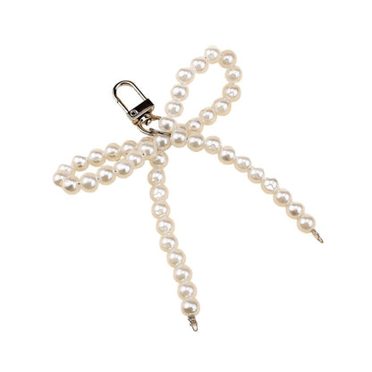Elegant Pearl Bow Keychain Acalora