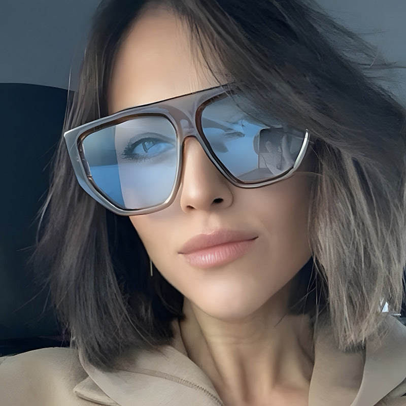 Women's fashionable oversized sunglasses with innovative Kalsten frame