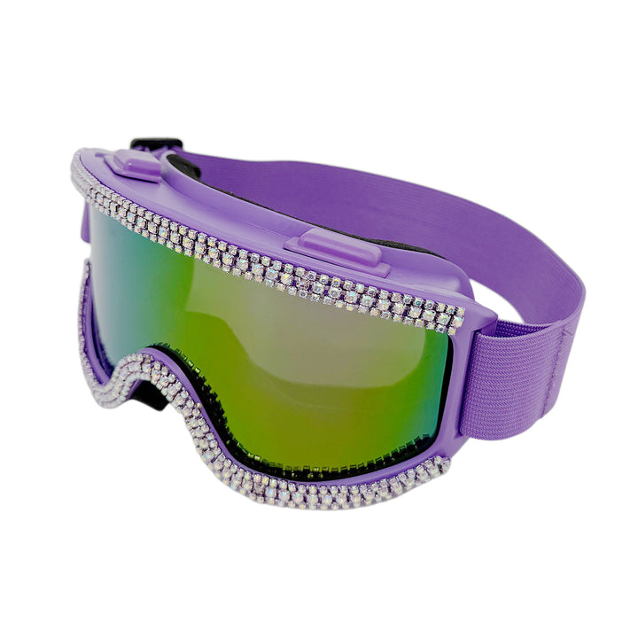 Women Glamorous Ski Goggles with Sparkling Crystal Decoration Kalsten