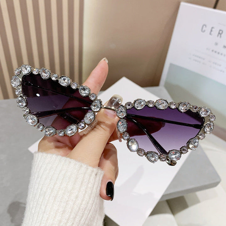 Ladies elegant Cat-Eye sunglasses with glamorous stone setting Kalsten