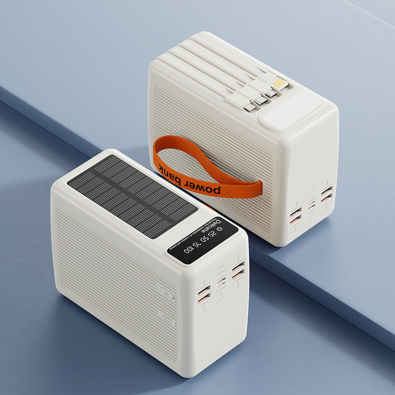 Solar Power Bank with Multifunctional USB Connections and Digital Charge Level Indicator Kalsten