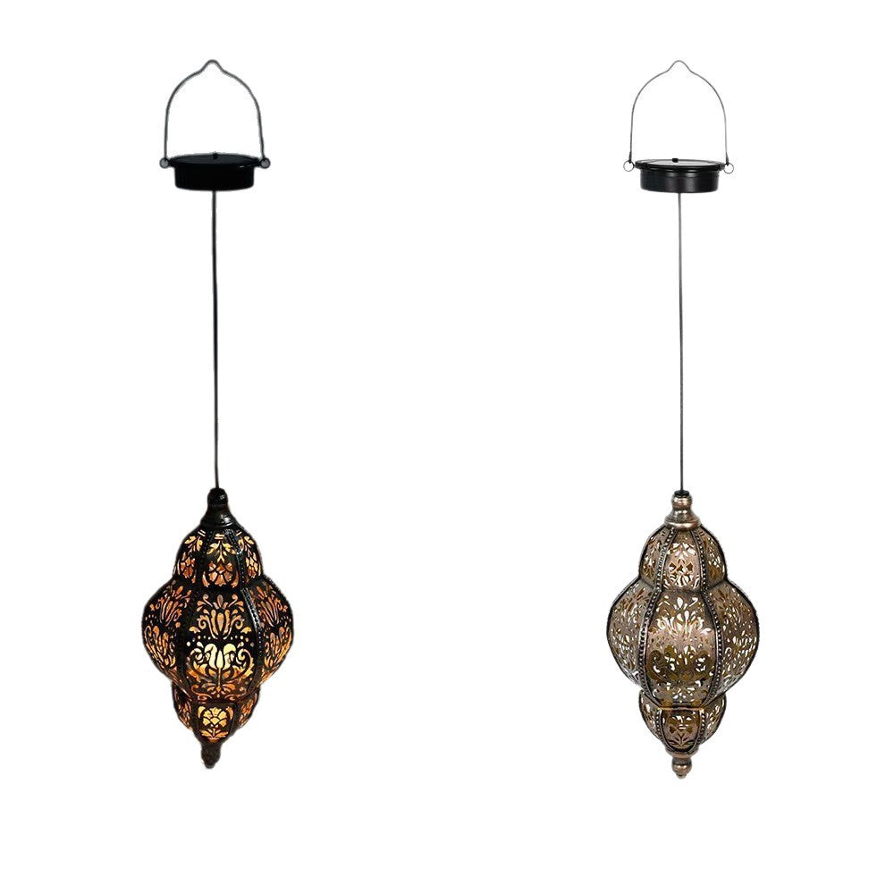 Ornate Filigree Hanging Projection Pendant Lamp With Adjustable Cord And LED-Compatible Socket Kalsten