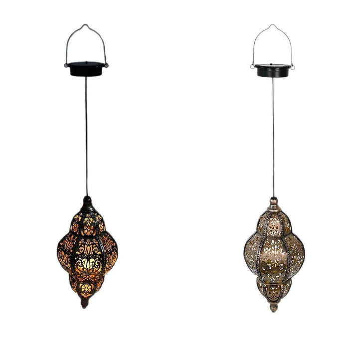 Ornate Filigree Hanging Projection Pendant Lamp With Adjustable Cord And LED-Compatible Socket Kalsten