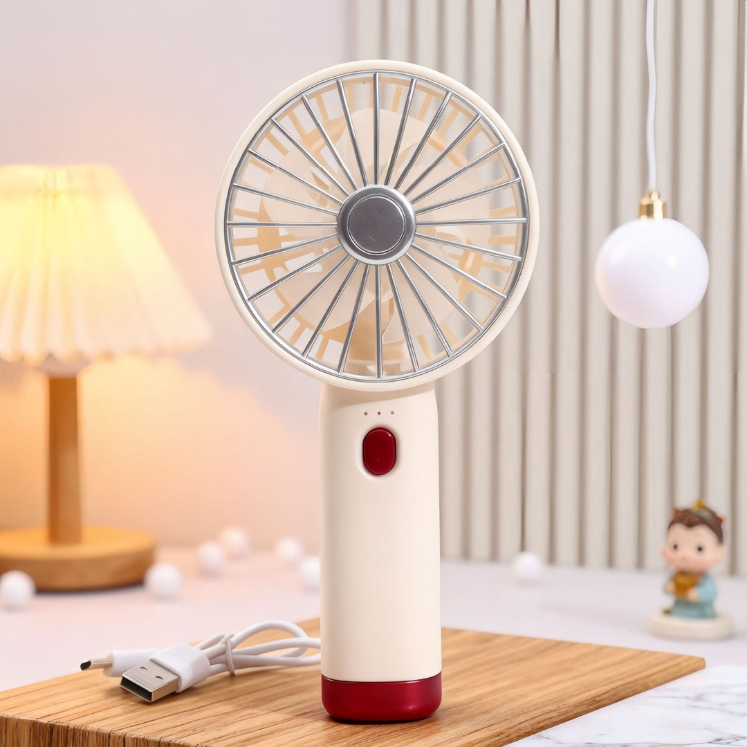 Ladies Portable Hand Fan with Powerful Battery and Ergonomic Design Kalsten