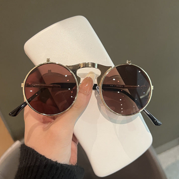 Ladies Round Designer Sunglasses with Innovative Frame Kalsten