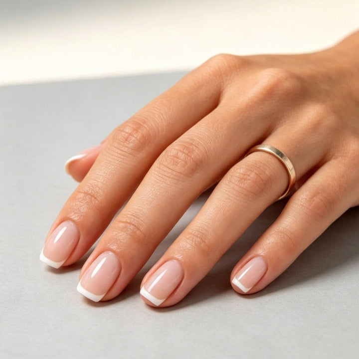 Artificial Nail Art with Elegant French Tip Kalsten