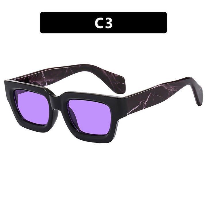 Ladies fashionable rectangular sunglasses with wide frame and protective UV filter Kalsten