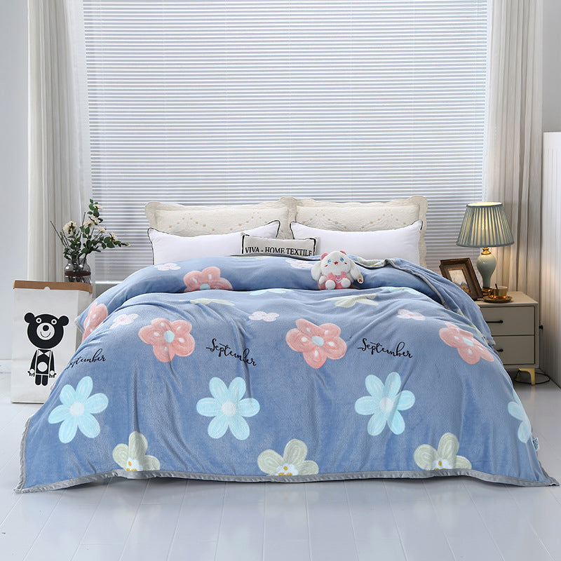 Women's Fluffy Cuddle Blanket with Playful Cloud Pattern Kalsten