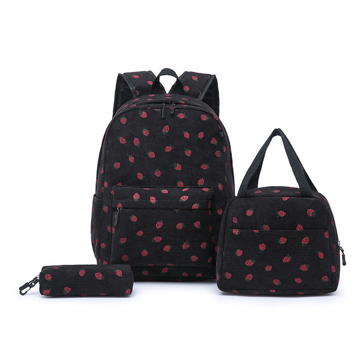 Backpack set with Playful Strawberry Pattern Kalsten