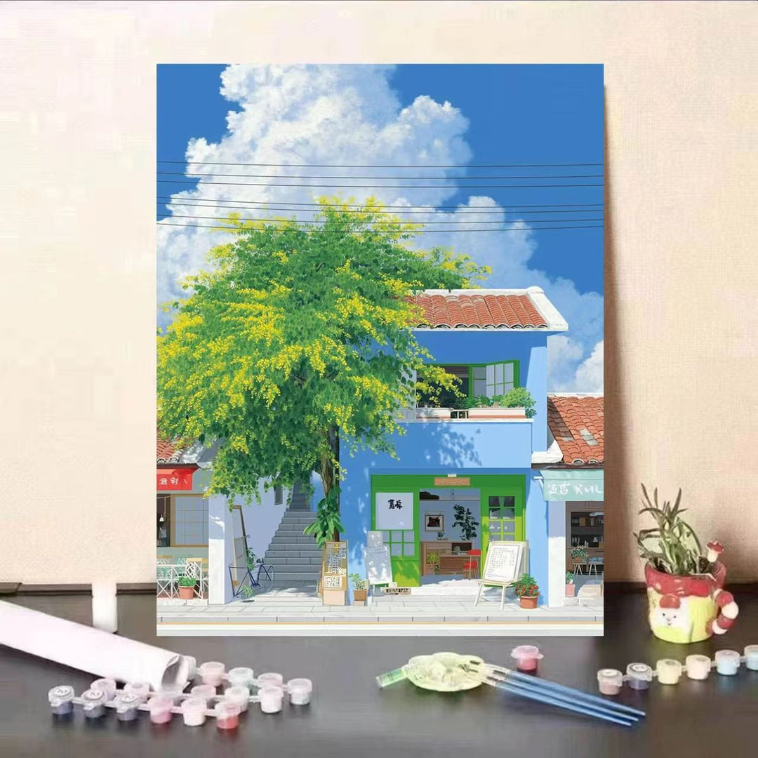 Scenic Coastal Village Canvas Art Kalsten