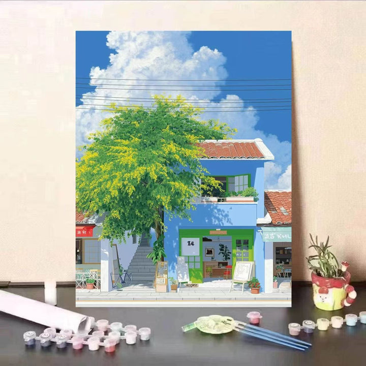 Scenic Coastal Village Canvas Art Kalsten
