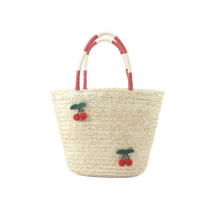 Basket bag with handcrafted fruit motifs Kalsten