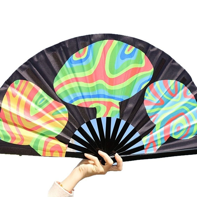 Ladies Fan with Colorful Motif Kalsten