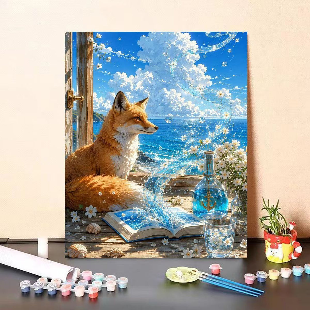 Dolphin-Themed DIY Paint by Numbers Canvas Art Kalsten