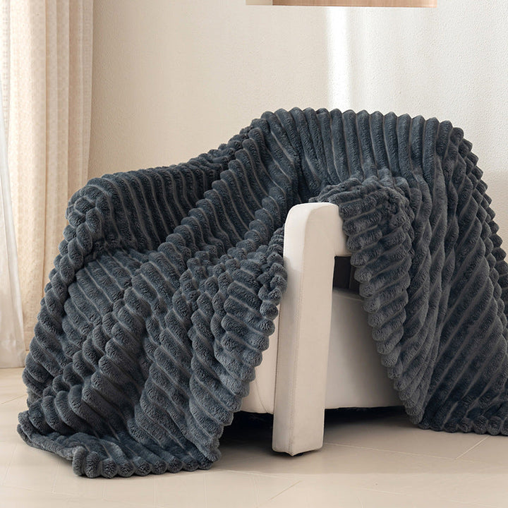 Textured Plush Throw Blanket Kalsten