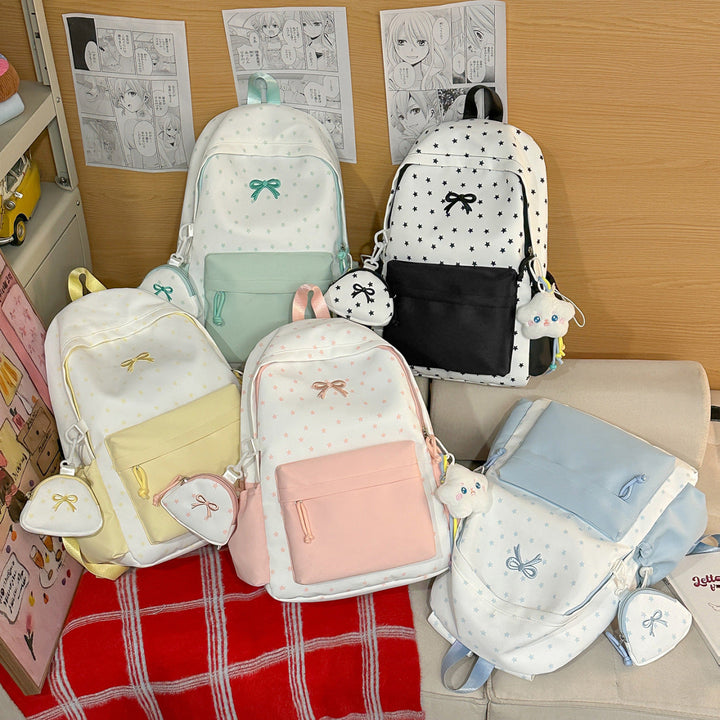 Playful Bow-Embellished Backpack Kalsten