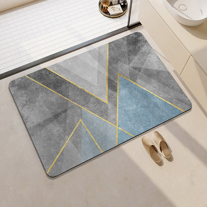 Modern Geometric Bath Mat Acalora