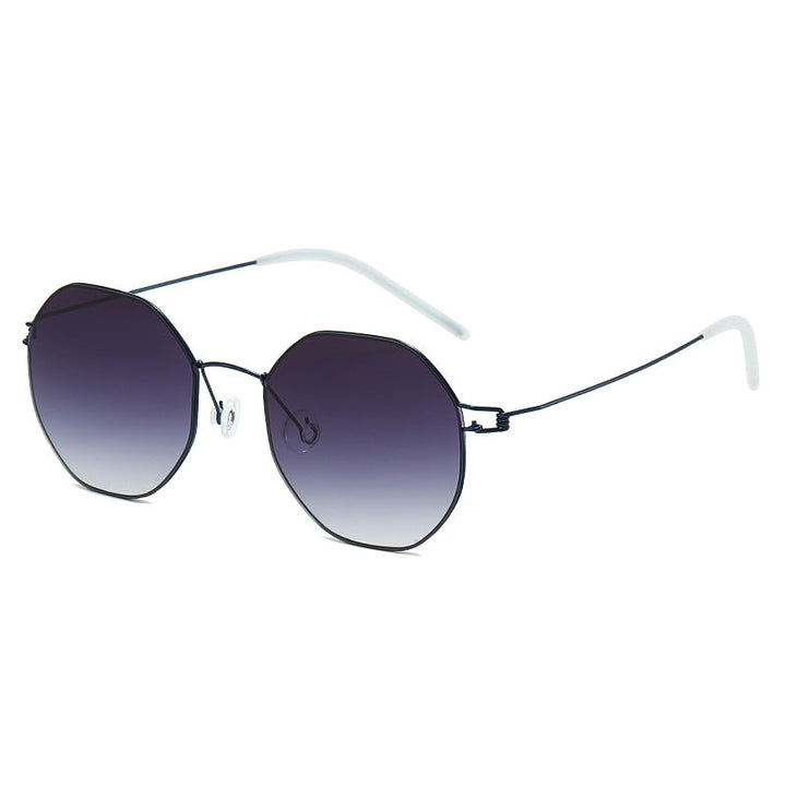 Women's geometric sunglasses with high-quality metal frame and mirrored lenses Kalsten