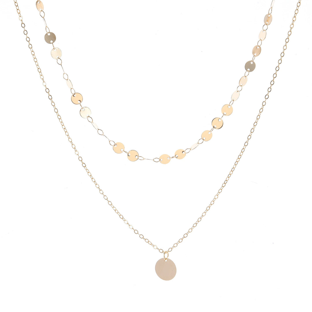 Layered Disc Chain Necklace Kalsten