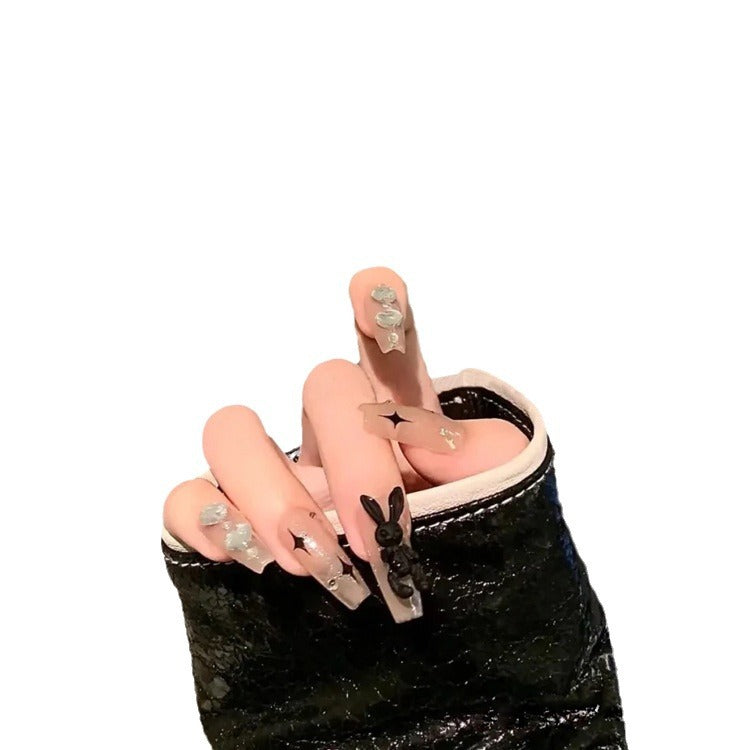 Artificial nails with decorative arches and pearls Kalsten