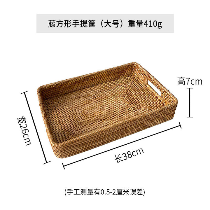 Ladies rectangular serving basket with practical handles Kalsten