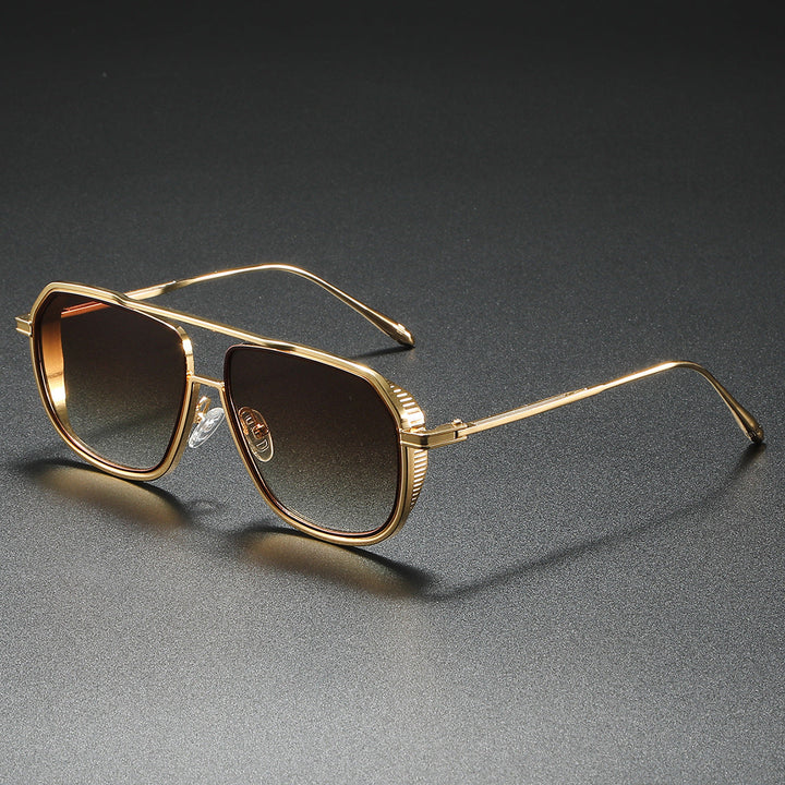 Women's Elegant Sunglasses with Angular Metal Frame Kalsten
