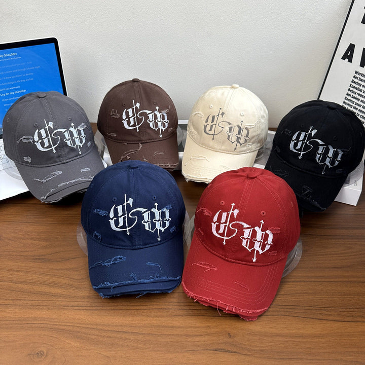 Men's Distressed Graphic Embroidered Cap Kalsten