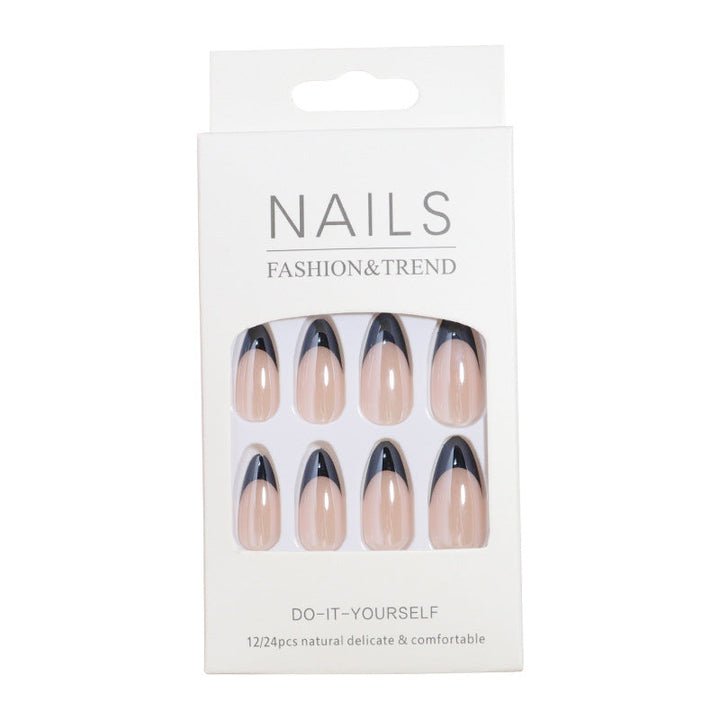 Elegant French Tip Press-On Nail Art Set Kalsten
