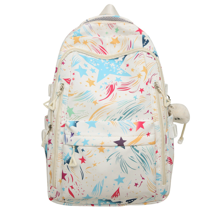 Backpack with Colorful Star Pattern and Innovative Storage Options Kalsten