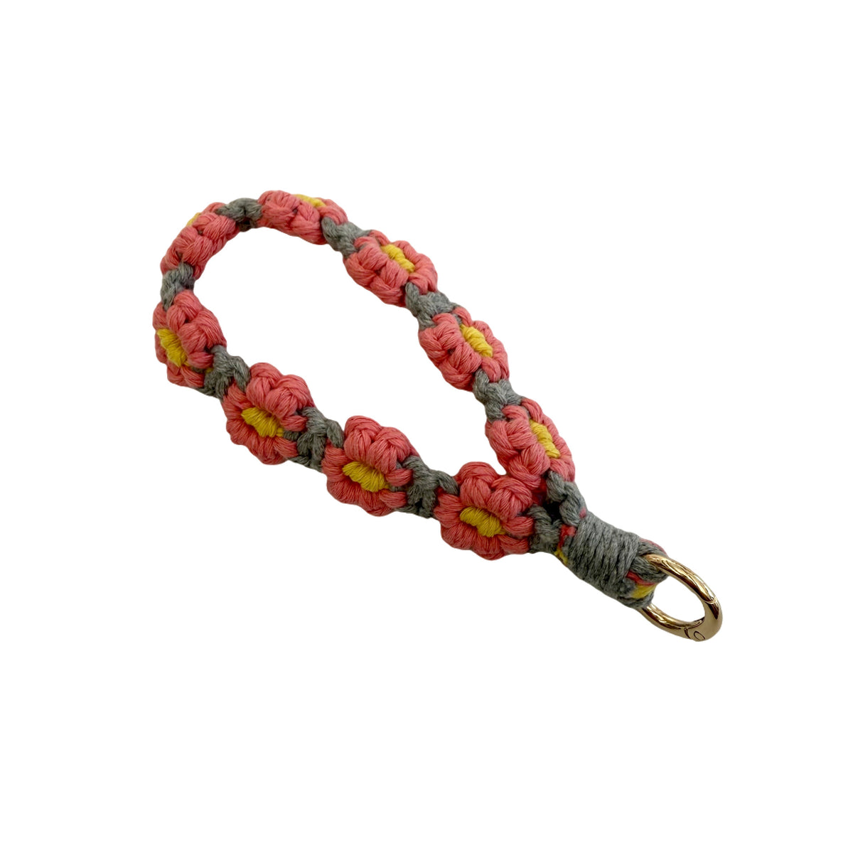 Floral Macrame Keychain Holder Acalora