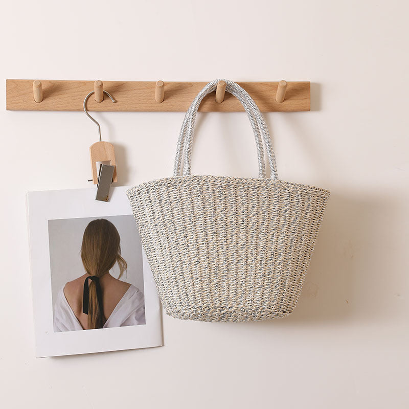 Handcrafted basket bag with sturdy handles Kalsten