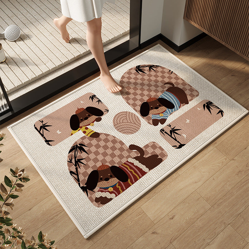 Elegant Modern Bathroom Mat Kalsten