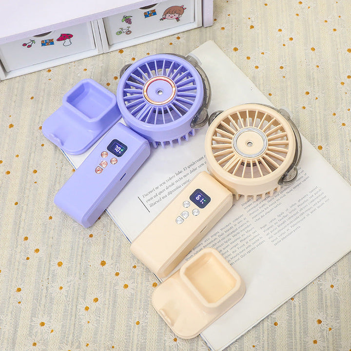 Women Portable Water Sprayer Fan with Digital Control Kalsten
