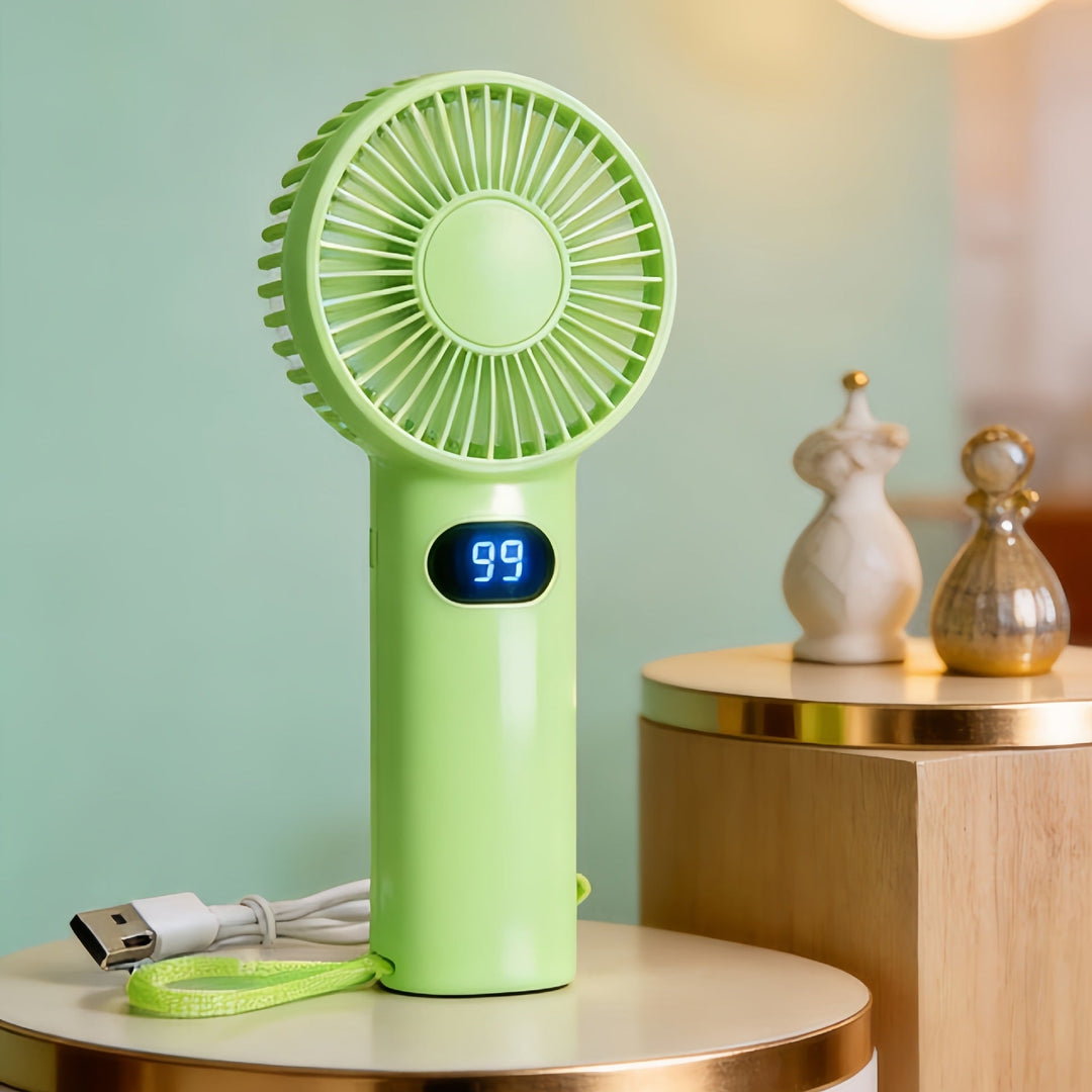 Women's portable high-performance hand fan with digital speed display Kalsten