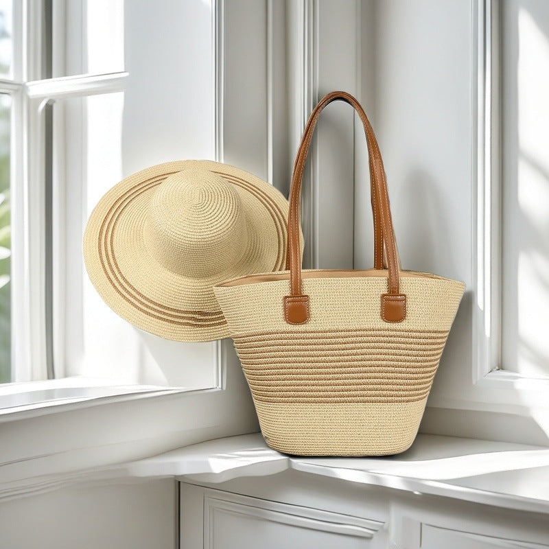 Beach bag with colorful stripes Kalsten