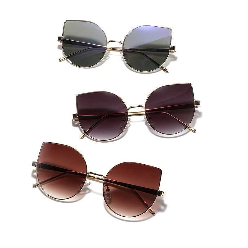 Ladies Cat-Eye Sunglasses with Polarized Lenses and Elegant Metal Frame Kalsten