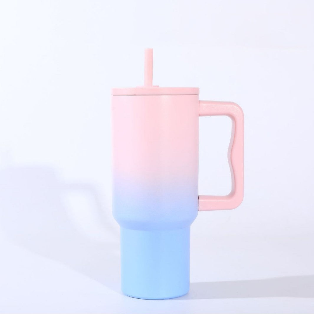 Ladies insulated mug with handle and straw Kalsten