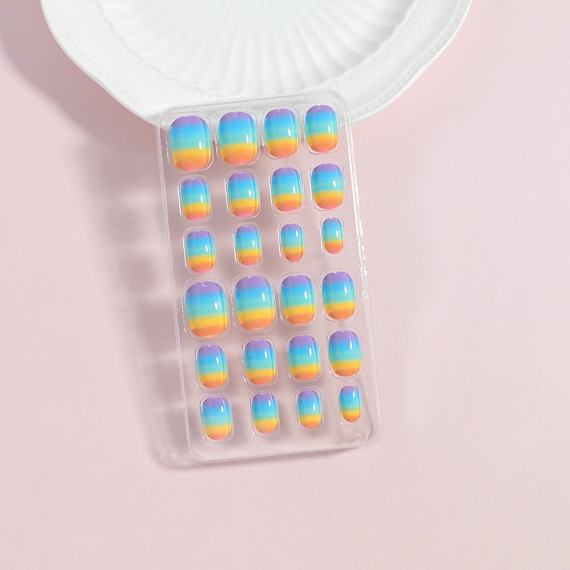 Rainbow Gradient Press-On Nail Tips Kalsten