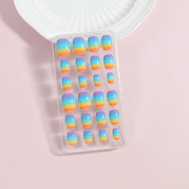 Rainbow Gradient Press-On Nail Tips Kalsten