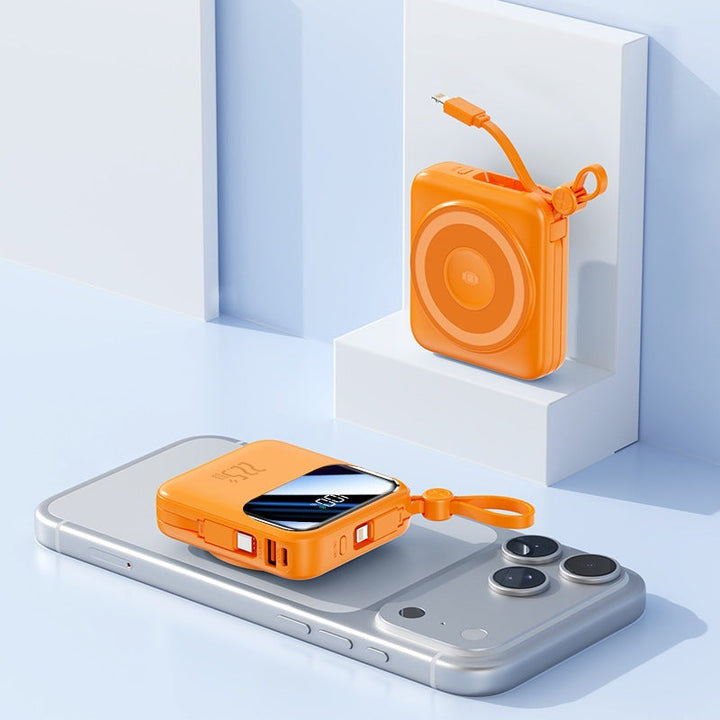 Portable power bank with innovative cable management system and fast charging function Kalsten