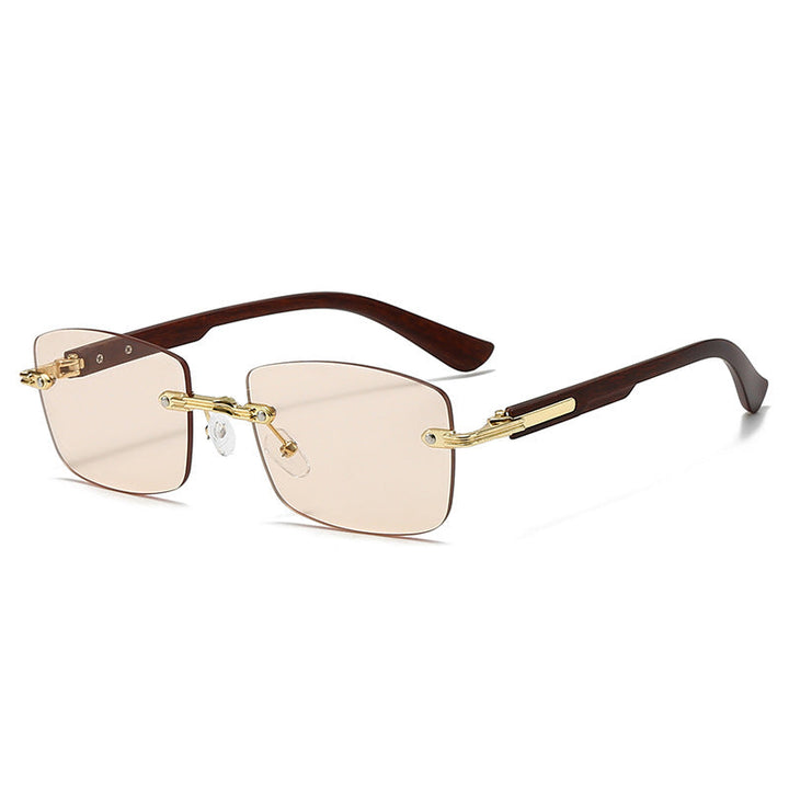 Women's fashionable square sunglasses with elegant wooden accents Kalsten
