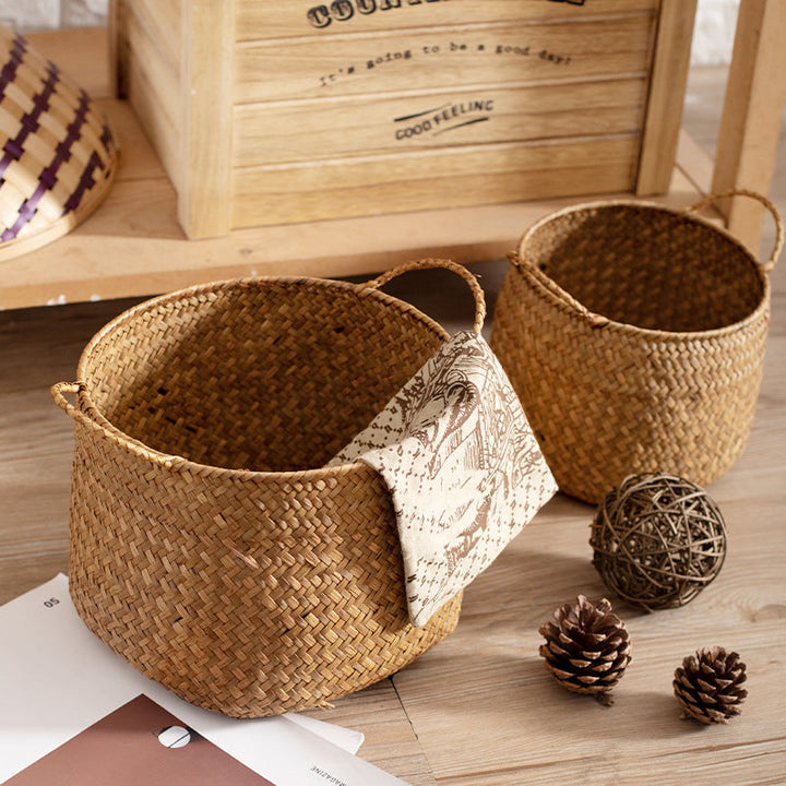 Unisex Stylish Storage Baskets made of Handwoven Natural Material Kalsten