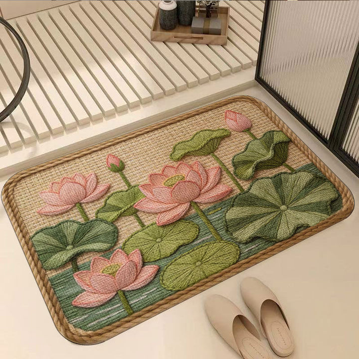 Floral Patchwork Bath Mat Kalsten