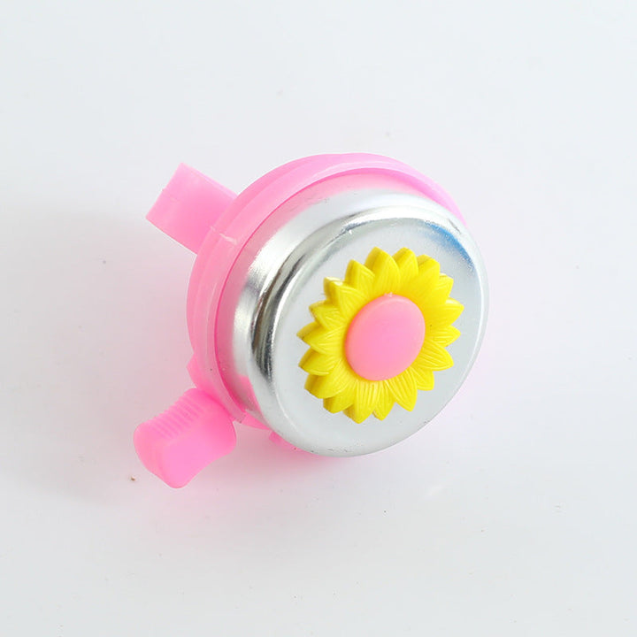 Playful Sunflower-Themed Bicycle Bell with Adjustable Universal Clamp and Metal Dome Kalsten