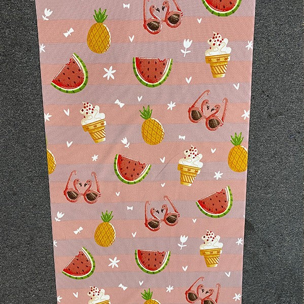 Beach towel with tropical flamingo design Kalsten