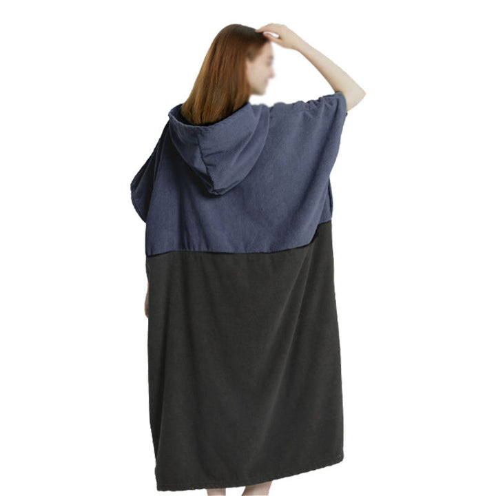 Women's Hooded Poncho made of soft Microfiber Fabric Kalsten