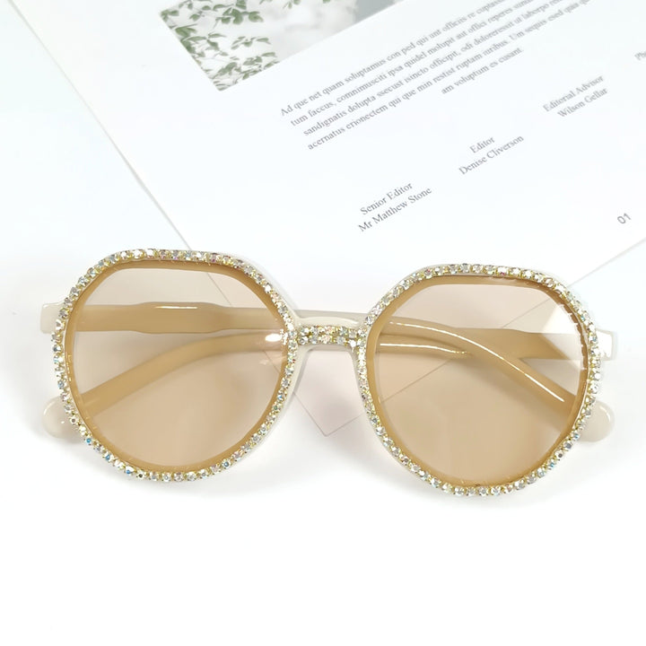 Women Glittering Oversized Sunglasses Kalsten